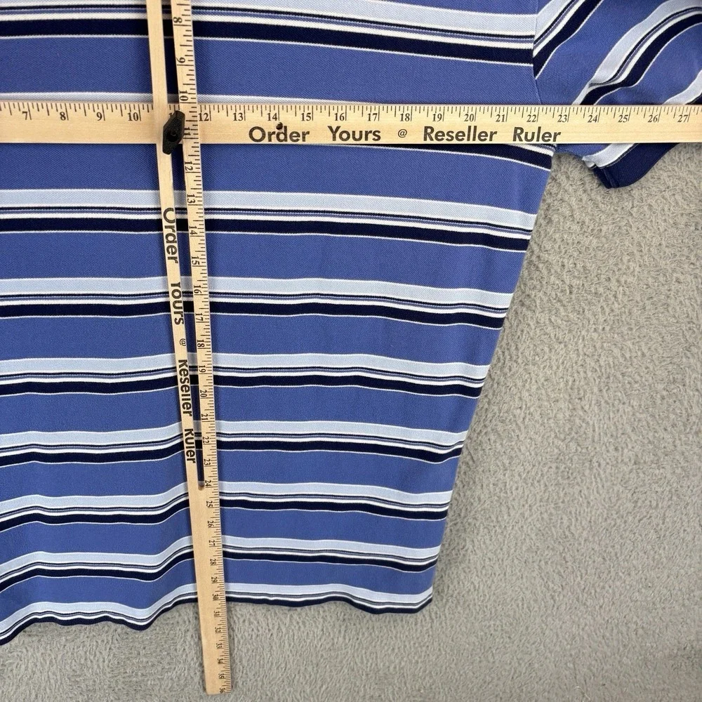Polo‎ Ralph Lauren Classic Striped Polo Shirt Mens XL Navy Blue Pony Y2K
